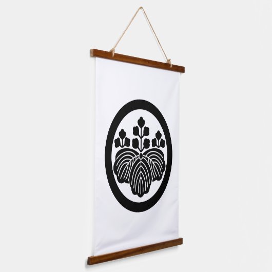 Paulownia met 5-3 bloei in cirkel hangend wandkleed (Gebogen)