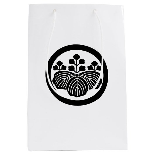 Paulownia met 5-3 bloei in cirkel medium cadeauzakje (Voorkant)