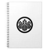 Paulownia met 5&3 bloei in cirkel notitieboek (Voorkant)