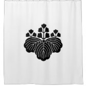Paulownia met 5/3 bloemen douchegordijn (Voorkant)