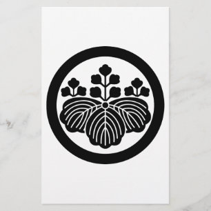 Paulownia met 5&3 bloemen in een cirkel briefpapier
