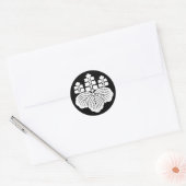 Paulownia met 5-7 bloei ronde sticker (Envelop)