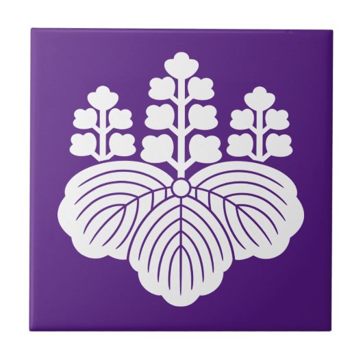Paulownia met 5-7 bloei tegeltje (Voorkant)