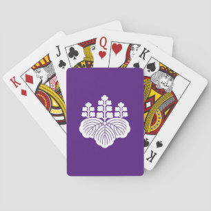 Paulownia met 5-7 bloemen pokerkaarten
