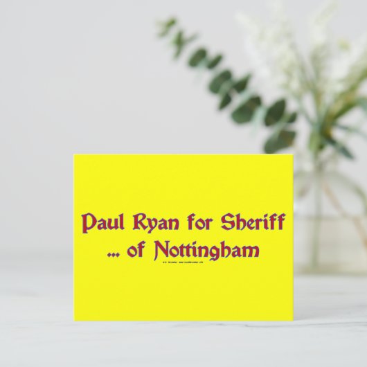 PaulRyanSheriff Briefkaart (Staand voorkant)