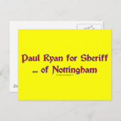 PaulRyanSheriff Briefkaart (Voorkant / Achterkant)