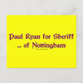 PaulRyanSheriff Briefkaart (Voorkant)
