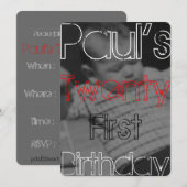 Paul's 21e uitnodiging (Voorkant / Achterkant)