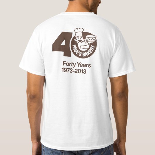 Paul's 40e T-Shirt White (Achterkant)