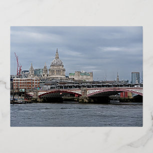 Pauls Cathedral Londen waterverf look Folie Feestdagen Briefkaart