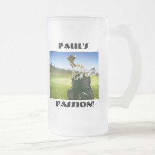 Paul's Passie (Golf)!  16 oz. Stein. Matglas Bierpul