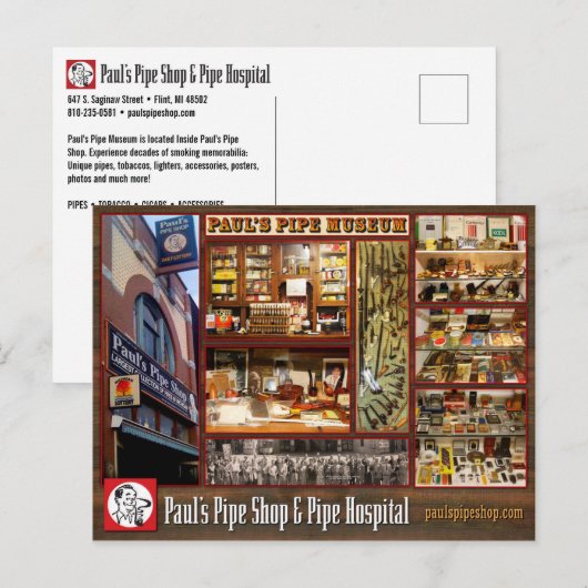 Paul's Pipe Museum Briefkaart (Voorkant / Achterkant)