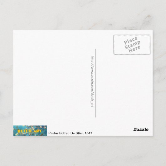 Paulus Potter Briefkaart (Achterkant)