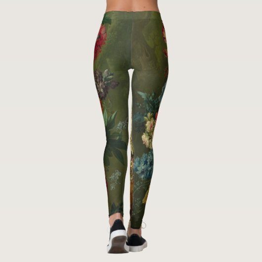 Paulus Theodorus van Brussel - bloemen in een vaas Leggings (Achterkant)