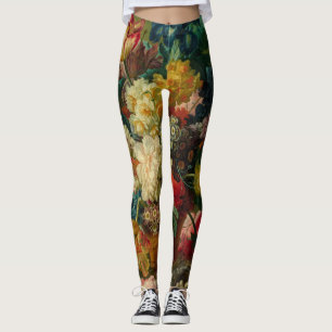Paulus Theodorus van Brussel - bloemen in een vaas Leggings