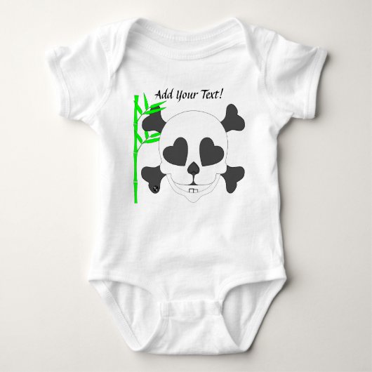Pauly Panda Baby Skull Romper (Voorkant)