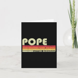 Paus achternaam Funny Retro Vintage jaren 80 jaren Kaart