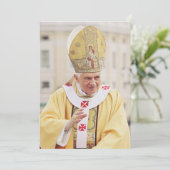 Paus Benedict XVI T-Shirt Feestdagenkaart (Staand voorkant)