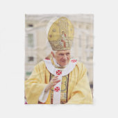 Paus Benedict XVI T-Shirt Fleece Deken (Voorkant)
