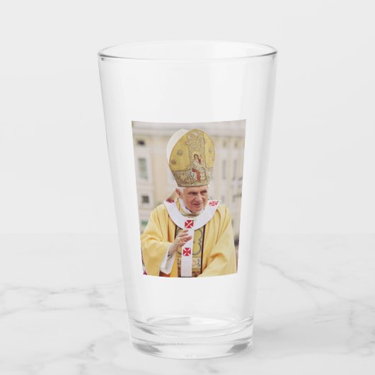 Paus Benedict XVI T-Shirt Glas (Voorkant)