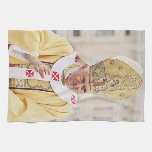 Paus Benedict XVI T-Shirt Theedoek (Horizontaal)
