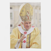 Paus Benedict XVI T-Shirt Theedoek (Verticaal)
