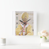 Paus Benedict XVI T-Shirt Vierkante Klok (Huis)