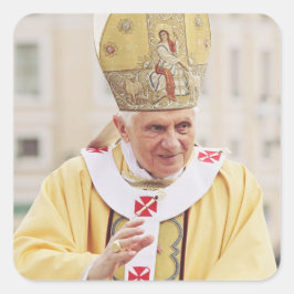Paus Benedict XVI T-Shirt Vierkante Sticker