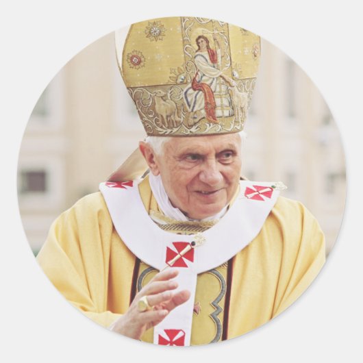Paus Benedictus XVI de leraar van de waarheid Ronde Sticker (Voorkant)