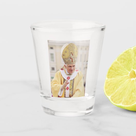 Paus Benedictus XVI de leraar van de waarheid Shot Glas (Voorkant)