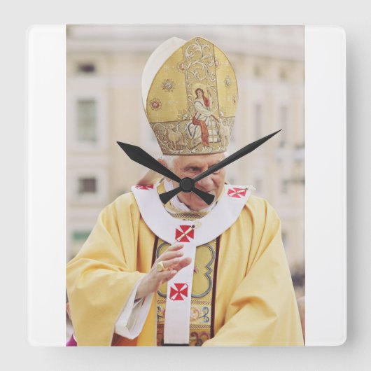 Paus Benedictus XVI de leraar van de waarheid Vierkante Klok (Voorkant)