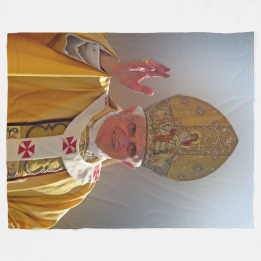PAUS BENEDICTUS XVI Fleece Deken (Voorkant (Horizontaal))