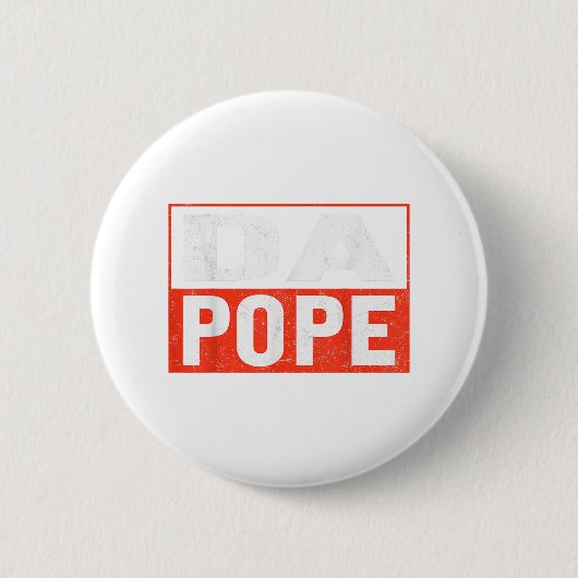Paus Bobby Chicago Shirt - Funny Da Pope Ronde Button 5,7 Cm (Voorkant)