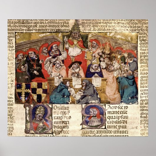 Paus Boniface VIII voorzitter over een Poster (Voorkant)