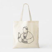 Paus Canvas tas (Achterkant)