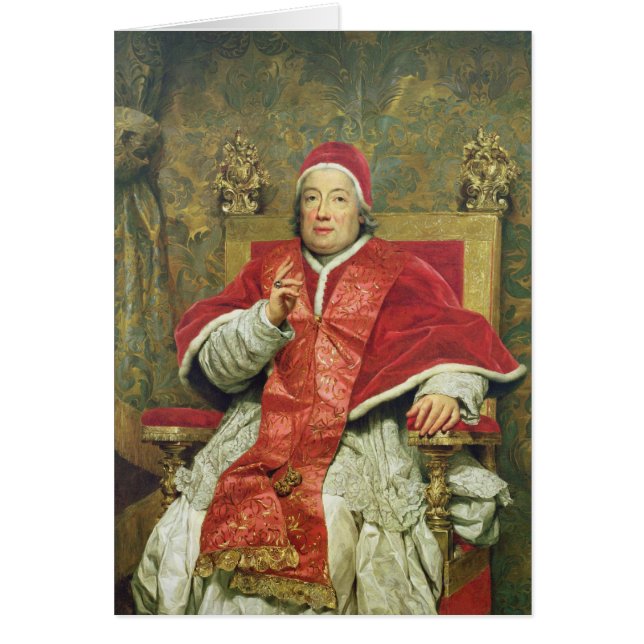 Paus Clement XIII (1693-1769) (olie op canvas) (Voorkant)