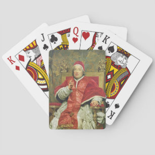 Paus Clement XIII (1693-1769) (olie op canvas) Speelkaarten