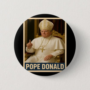 Paus Donald Paus Trump Paus Donald Trump Politiek Ronde Button 5,7 Cm