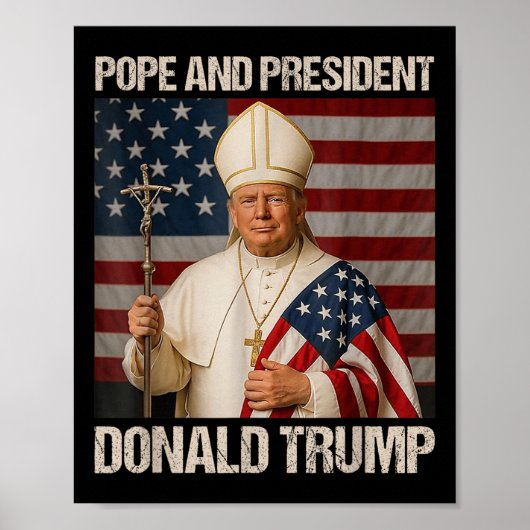 Paus en President Donald Trump Poster (Voorkant)