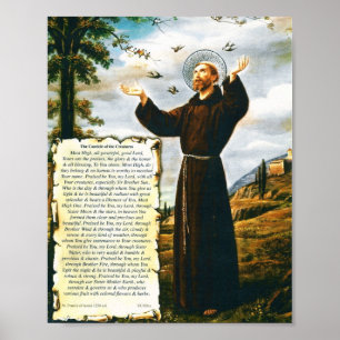 Paus Francis Canticle van de Scheppen St Francis Poster