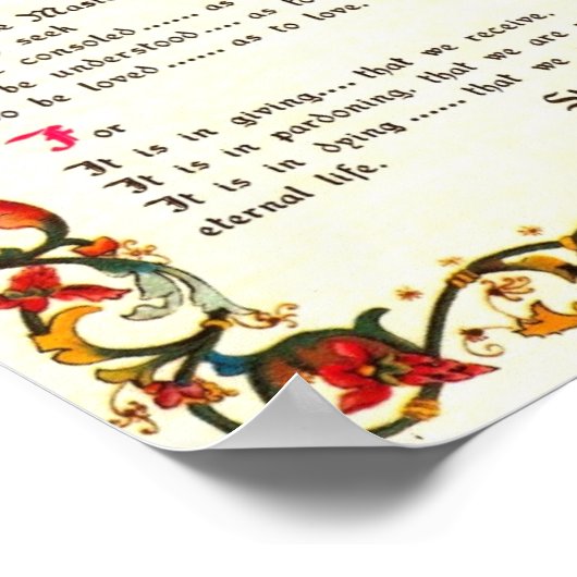 Paus Francis St. Francis SIMPLE PRAYER Poster (Hoek)