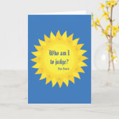 Paus Francis Who Am I om de Kaart van het Citaat (Gele Bloem)