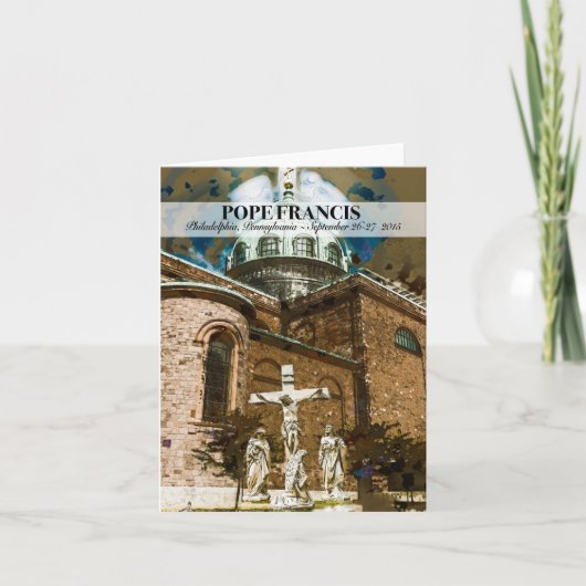 Paus Franciscus bezoekt briefkaart Philadelphia (Voorkant)