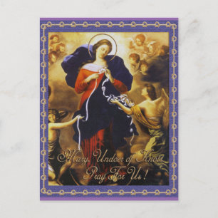 Paus Francis's gebed voor onze dame untier of Knot Briefkaart