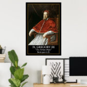 Paus Gregorius III "De Syrische Paus" Poster (Thuiskantoor)