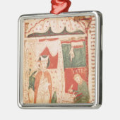 Paus Gregory I de Grote Metalen Ornament (Links)