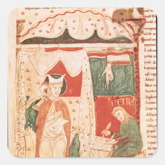 Paus Gregory I de Grote Vierkante Sticker (Voorkant)