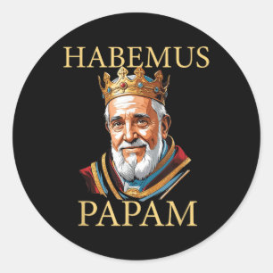 Paus Habemus Papam 2025 - Vaticaan Leo XIV Ronde Sticker