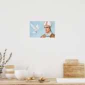 Paus Heilige Fabianus: Het teken van de duif Poster (Keuken)
