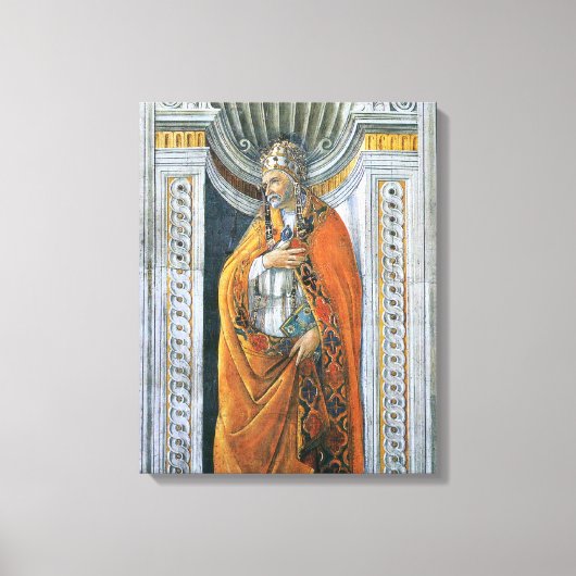 Paus Heilige Sixtus II door Sandro Botticelli Canvas Afdruk (Voorkant)